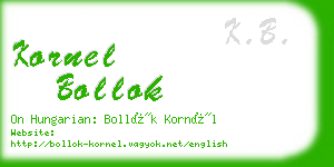 kornel bollok business card